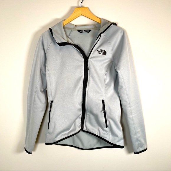 The North Face Arcata Hoodie Fleece Lined Off Center Zip Up Jacket Coat Small - Picture 1 of 6